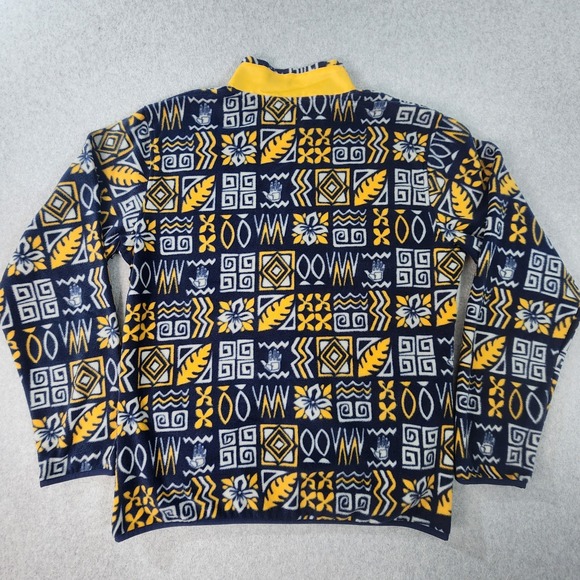 Body Glove Full-Zip Fleece Jacket Mens Size‎ Large Blue Yellow Pocket Sweatshirt - Picture 8 of 16